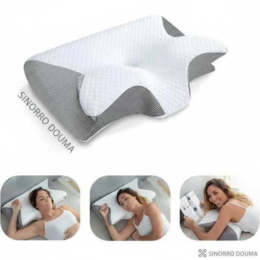 Oreiller Cervical DoumaSI - Mousse à Mémoire de Forme Anti-Ronflement