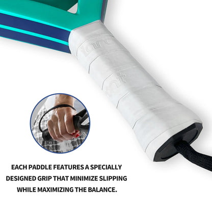 Raquette de Padel IANONI, Surface en Fiber de carbone avec noyau en mousse flexible à mémoire EVA, raquettes de Tennis légères