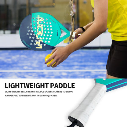 Raquette de Padel IANONI, Surface en Fiber de carbone avec noyau en mousse flexible à mémoire EVA, raquettes de Tennis légères